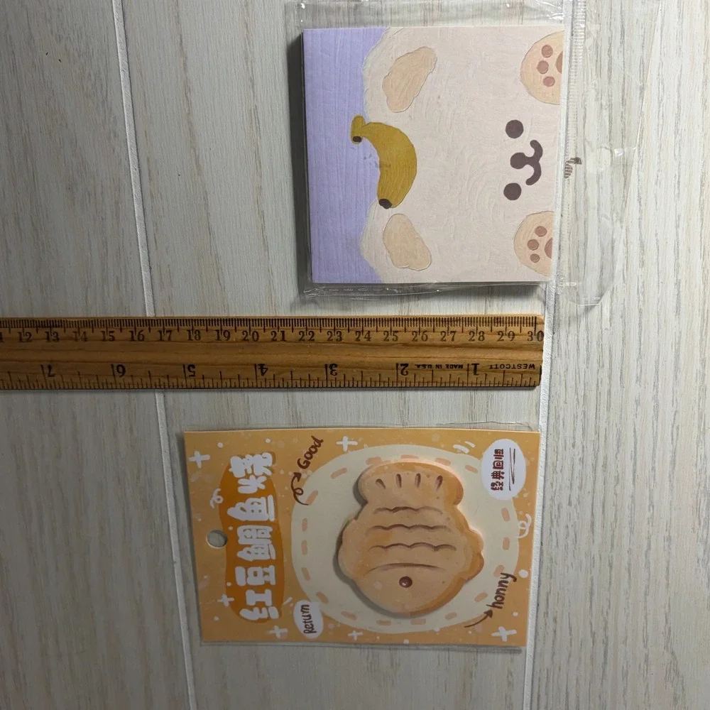 Anime Kawaii Stationery Lot Notepads Car Air Fresheners Stickers Bear Taiyaki